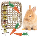 Hamiledyi Rabbit Seagrass Activity Mat Bunny Toy Hanging Rabbit Chew Toys for Teeth Bunny Enrichment Toys Seagrass Protector Mat Small Animal Toys for Chinchilla Guinea Pigs Hamsters Rats Rodent - style: B