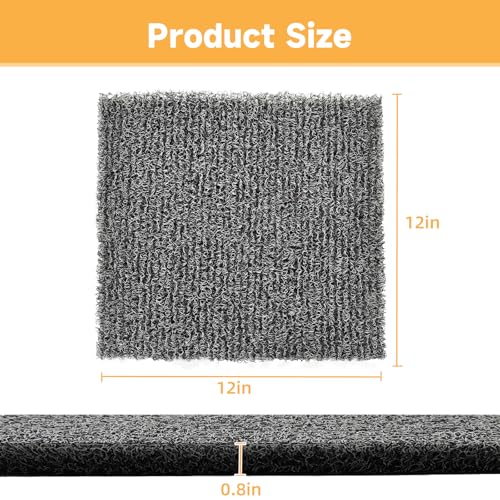 DRQ 8 Pack Chicken Nesting Pads, Washable Reusable Hen Laying Mats, Gray | 12 x 12 inch Chicken Coop Accessories, Cut to Fit Nesting Boxes, Rabbit Cages - color: Grey