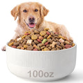 100oz Extra Large Ceramic Dog Bowl, Dog Food and Water Bowl | 8.7 Inch Heavy Weighted Non-slip Water Dish for Large Dogs, Non-tipping Big Porcelain Pet Bowl, Wide Mouth Easy to Clean