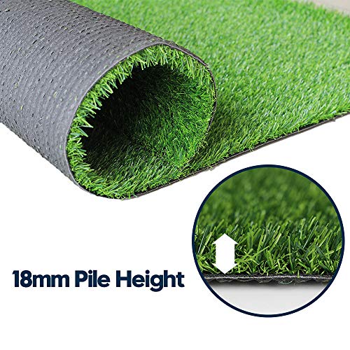 Artificial Grass Turf Lawn-4 x 8 Feet, 0.7" Indoor Outdoor Garden Lawn Landscape Synthetic Grass Mat Fake Grass Rug - size: 4 x 8 Feet