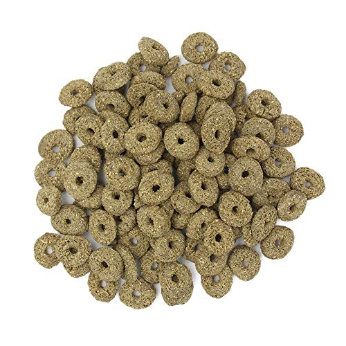 Vitakraft Nibble Rings Tiny Animal Treat, 10.6oz Healthy Crunchy Snack for Rabbit, Guinea Pig, Hamsters & Other Pets, Wholesome Wheat & Alfalfa, Added Vitamins & No Artificial Flavors (Pack of 600) - size: 0.04 Ounce (Pack of 600)