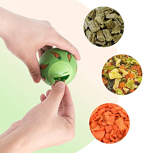 Niteangel Treat Ball, Snack Ball for Small Animals (Small, Yellow & Green) - color: Yellow & Green