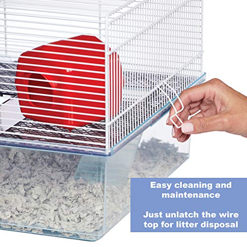 MidWest Homes for Pets Brisby Hamster Cage - color: White, size: 23.6"L x 14.4"W x 11.8"H
