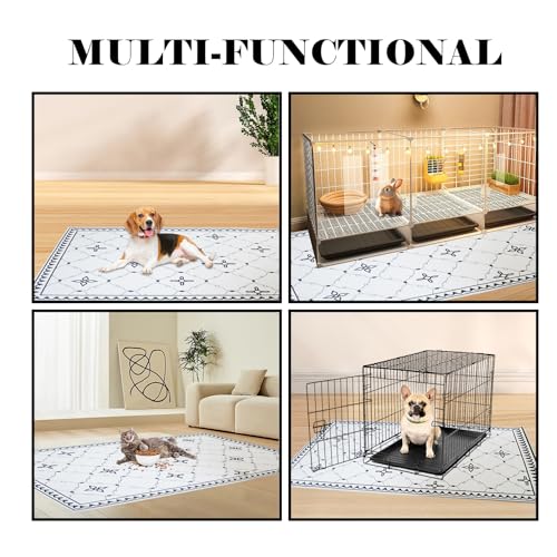 kathson Extra Large Rabbit Cage Liner,78.7×39.4in Reusable Guinea Pigs Rug Anti-Slip Dog Playpen Mat Washable Bunny Floor Mat for Hamster Cats Dog Guinea Pig Chinchillas Ferret - size: 78.7" x 39.4"