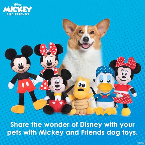 Disney for Pets Mickey & Minnie Mouse Plush Dog Toy Set, 13.5 Inch, 2 Pk | Squeaker with crinkle flattie body design, officially licensed Disney product, hours of fun, 2 pc set - color: Mickey & Minnie Mouse Plush, size: 13.5 Inch