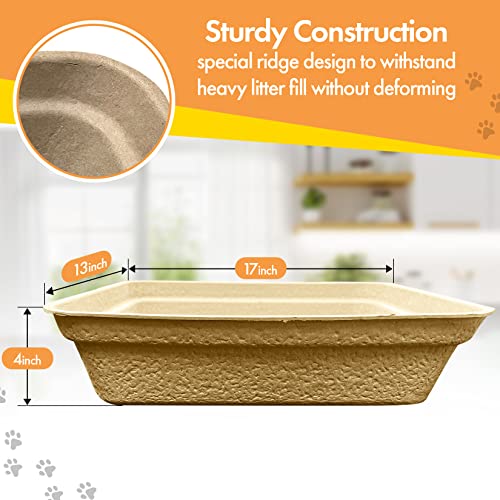 Disposable Litter Boxes (Brown, Large 4-Pack) - size: Large 4-Pack