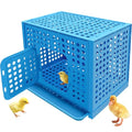 La La Pet Poultry Carrier Crate with 2 Side Doors Portable Seafood Breeding Box Detachable and Stackable Case Multifunctional Cage for Rabbits Guinea Pigs Chinchillas and Small Animals