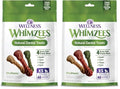 Wellness Whimzees Brushzees Natural Dog Dental Treat, VOHC Accepted Chews, Freshens Breath, Extra-Small Size, 12.7 oz Bag, 48 Count (Pack of 2) - size: 48 Count (Pack of 2)