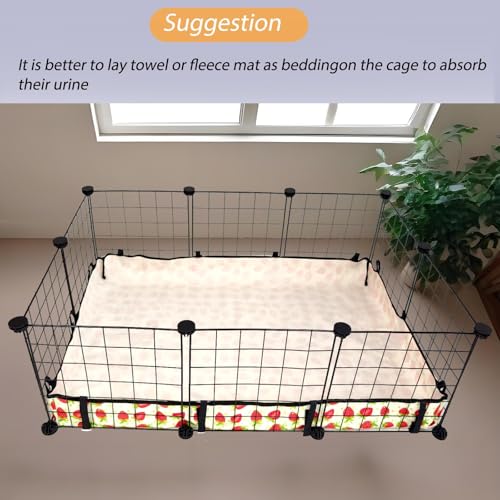 Guinea Pig Cage Liner，Washable Waterproof Oxford Cloth Cage Liners for Small Animals,Hamster Chinchilla Hedgehog Rabbit and Other Small Animals Not Include Cage(24x36 inches) - size: C&C 2x3(24x36 inches)