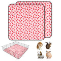 2 PCS Guinea Pig Cage Liner, Reusable Waterproof Guinea Pig Liner, Washable Small Animals Bedding, Super Absorbent Pet Pee Pads Guinea Pig Mats, Rabbit Mats for Cages (48 * 48 inch) - size: 48*48 inch 2pack