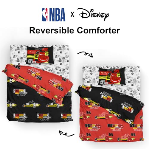 Northwest Disney Pixar Cars Twin Comforter Set, Reversible Lightning McQueen Design, Ultra Soft Fade Resistant Microfiber Kids Bedding Set, Officially Licensed - color: Pixar Cars