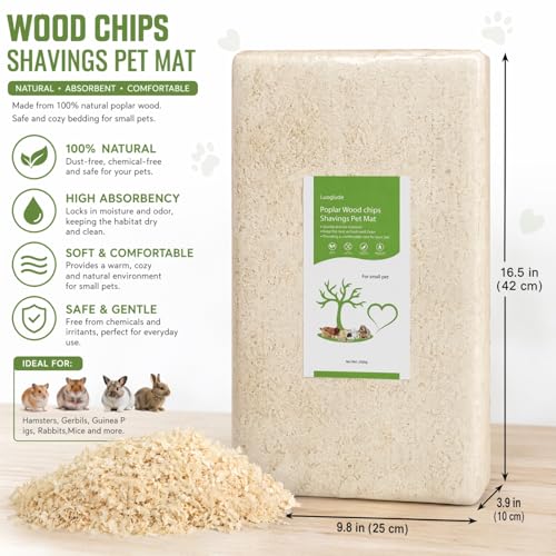 88oz Natural Aspen Wood Pet Bedding – Low Dust, Odor Control & Ultra Absorbent Shavings for Hamsters, Parrots, Guinea Pigs & Small Animals - size: 88oz