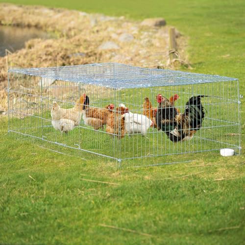 TRIXIE Rabbit Cage - 55 cu. ft., Outdoor Pen Extends Rabbit Hutch and Chicken Coops, Ideal for Small Animals, Bunny, Guinea Pigs, Chickens - size: 55 cu. ft.