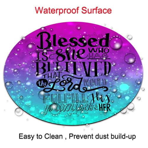 Inspirational Quote ， Gospel of Luke Round Mouse pad Customized Mousepad Non-Slip Rubber Base Mouse Pads for Computers Laptop Office Desk Accessories Mouse pad - color: Inspirational quote ， Gospel of Luke