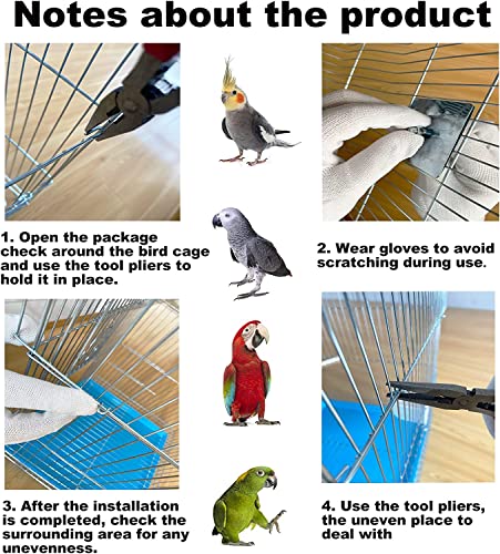 Small Bird Cage, Lightweight Hanging Travel Cage with Removable Tray | Easy to carry and clean, ideal for temporary housing, camping and vet visits with parakeets, canaries, lovebirds and finches. - size: 14.5"L x 13.3"W x 16.5"H