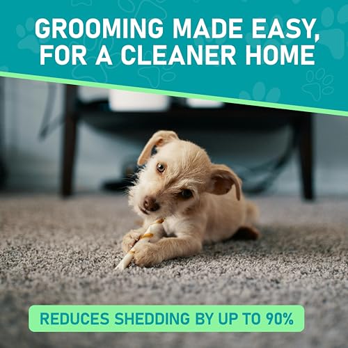 Maxpower Planet Pet Grooming Brush - Double Sided Shedding, Dematting Undercoat Rake for Dogs and Cats - Extra Wide Dog Grooming Brush - Yellow | Yellow Deshedding & Dematting, Extra-Wide Double-Sided Comb, Long-Haired Coats, Reduces Shedding, Original De