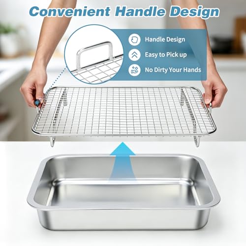 FHTONGE Stainless Steel Guinea Pig Litter Box, Removable Sifting Large Grid | Odor Control, Easily Clean, Low Entry, Metal Small Animal Litter Pan Train Tray for Bunny Hamster Chinchilla Hedgehog Rodent - size: 15.8x11.8x2.8"(40x30x7cm)