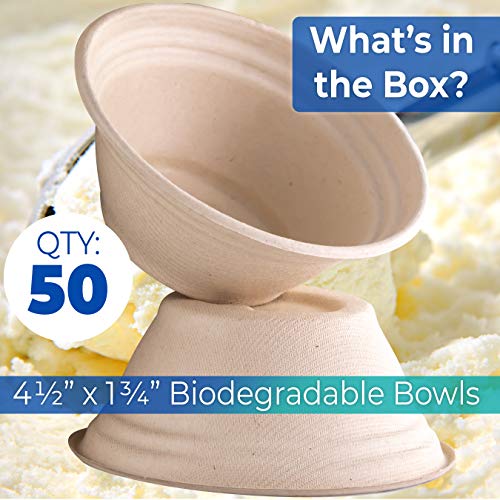 Vet-Grade Biodegradable Disposable Pet Bowls Bulk 50Pk 8Oz/1 Cup. Recycled Wheatstalk Material, Non-Toxic Food and Water Dishes for Puppies, Small Dogs or Cats. Sturdy and Leakproof for Healthy Pets! - size: 50 Pack