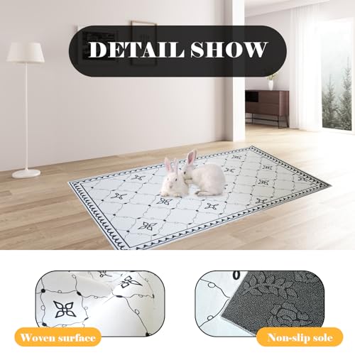 kathson Extra Large Rabbit Cage Liner,78.7×39.4in Reusable Guinea Pigs Rug Anti-Slip Dog Playpen Mat Washable Bunny Floor Mat for Hamster Cats Dog Guinea Pig Chinchillas Ferret - size: 78.7" x 39.4"