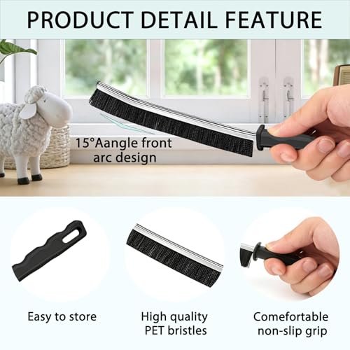 Crevice Cleaning Brush Set, Multi-Purpose Hard Bristle Brushes for Deep Cleaning Kitchen, Bathroom, Grout, Sink, Cup, Teapot, Bottle, Blender, Corners, Tight Spaces & More (12)