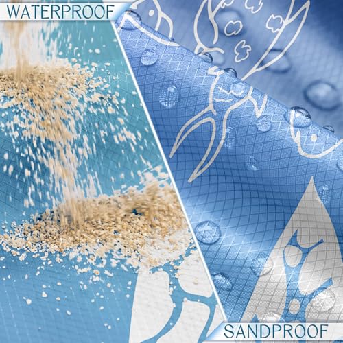 BYDOLL Beach Blanket Waterproof Sandproof,78''X81''/78''X110'' Large Sand Free Oversized Lightweight Sand Resistant Blanket, Picnic Mat for Beach Travel Camping Hiking Essentials - color: Sea Turtle, size: 78''X81"