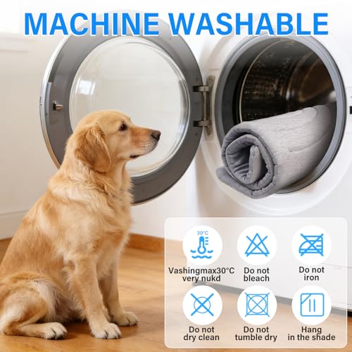 Dog Cooling Mat, 36"x23" Reversible Pad, Scratch-Resistant,Machine Washable | Pressure-activated Pet Cooling Mat, Q-Max>0.5, Indoor Outdoor Use, Great for Summer, Dogs & Cats, Grey - size: Medium