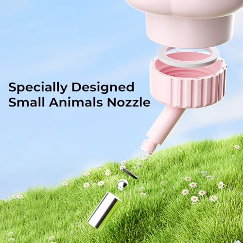 mini&moe Guinea Pig Water Bottle No Drip - 17oz Rabbit Water Dispenser for Cage Crate BPA Free for Syrian Dwarf Hamster Bunny Gerbils Chinchilla Ferret Squirrel Small Animal