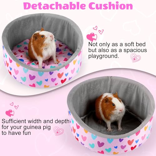 Glittme Soft Guinea Pig Bed, 11.8" Machine Washable Small Animal House Bed | Small Animal Hideout Features A Thick Removable Mat And Plush Fleece For A Cozy Resting Spot In Various Pet Cages