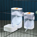 Small Animal Water Bottle for Cage, No Drip Leak Proof Hanging Water Dispenser with Stainless Steel Ball, for Rabbits, Guinea Pigs, Chinchillas, Cats, Dogs & Pets (White)