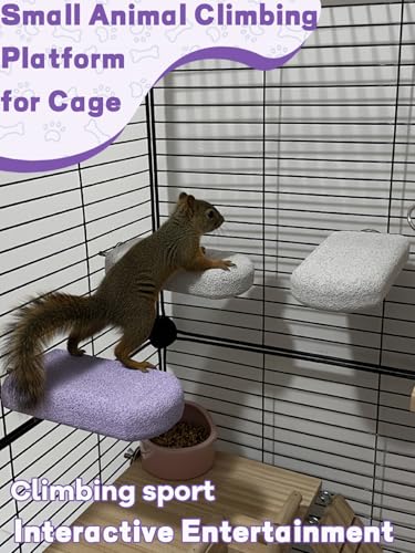 Chinchilla Lava Ledges Rat Climbing Platform 2 Pack Pumice Ledge Shelf Pet Chewing Grinding Toys Small Animals Cage Accessories for Totoro Squirrel Guinea Pig Hamster Purple - color: Purple, size: 2 PCS 5.11 x 2.75 x 0.98 inches