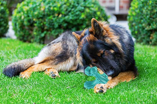 Dog Chew Toys for Aggressive Chewers Large Breed,Indestructible Bones Toy，Durable Cleaning Toothbrush Natural Rubber Dog Toys… (Blue) - color: Blue