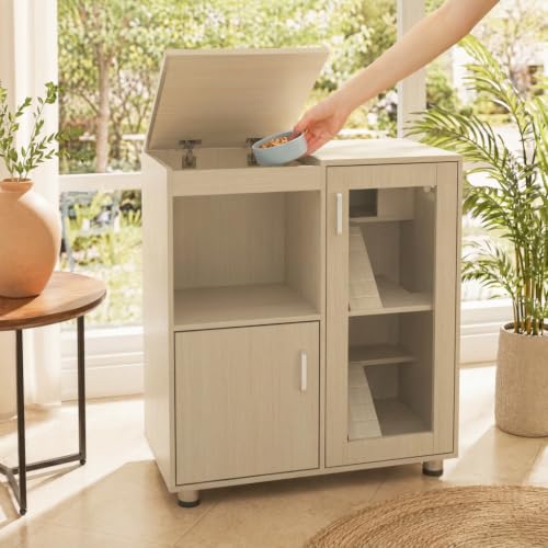 Guinea Pig Cages, Hamster Cage Wood with Independent Storage Cabinet, House for Rat Chinchilla with Guinea Pig Hutch and Bridge, Openable Top with Acrylic Sheets (Teak) - color: Teak