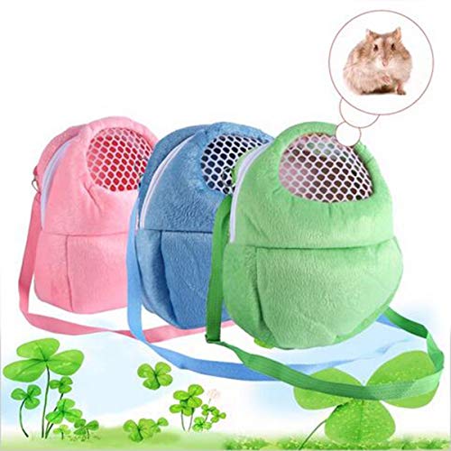 Portable Pet Carrier Bag, African Hedgehog Hamster Breathable Pet Carrier Handbags, Puppy Cat Travel Backpack (M, Green) - color: Green, size: 9.1"L x 5.5"W x 2.4"H