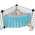 WishLotus Hamster Hideout, Small Animal Hideaway Tent Fleece Forest Pet Cage Accessories Nest Bedding for Chinchilla Guinea Pig Hedgehog Rat Squirrel Ferret Dwarf Bunny (Blue+Grey)