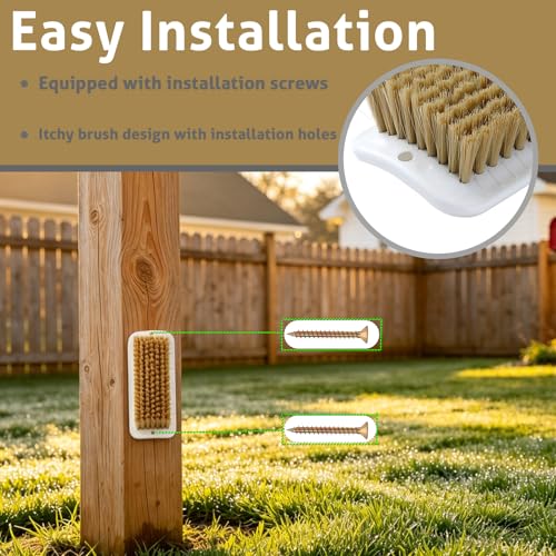 Toys for Pigs, Enrichment scratching Brush, Stress Relief for Pets | 2 Pcs Self-Grooming Tool, Increase Enjoyment, Pet Pig Supplies, Outdoor, for Pigsties, Fences, Wooden Stakes and Courtyards