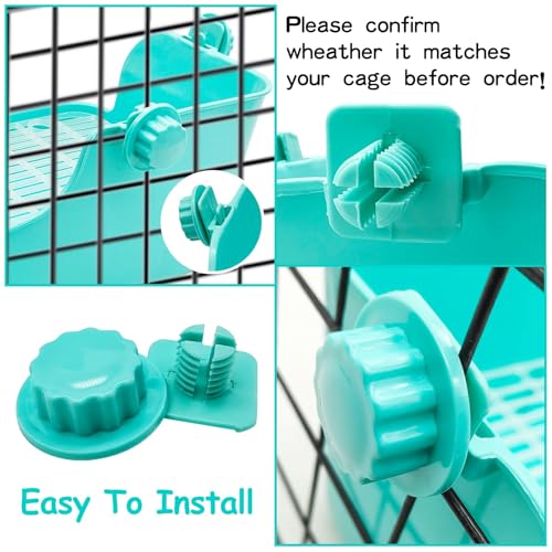 PINVNBY Rabbit Litter Box for Cage Bunny Corner Litter Bedding Box Small Animal Litter Pan Hanging Pet Bowls Cage Potty Trainer Pet Toilet for Rabbit Bunny Guinea Pigs Small Animals（Green） - color: green（Rabbit litter box on both sides）, size: S: 11.02 x