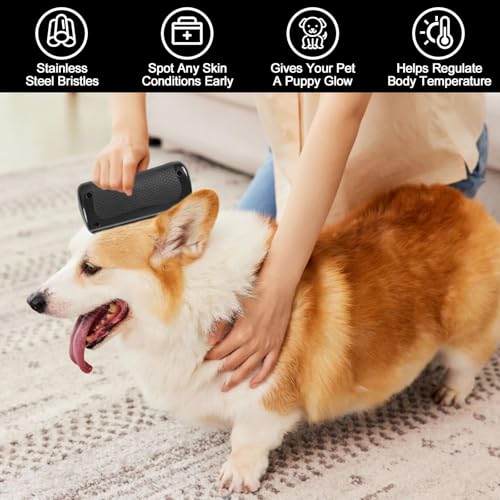 Deshedding Pet Brush, Deshedding Brush for Indoor Cats, Dogs, Pet Hair Remover Comb for Short Long Hair, Easy Clean Pet Grooming Tool for Shedding Control