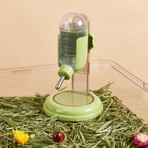 Hamster Water Bottle with Stand, 4oz Water Dispenser for Syrian Dwarf Hamsters Gerbils Mice Rats Degus (Gray) - color: Gray