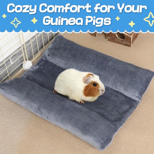 Soft Bunny Bed - 15.7" x 14" Rabbit Bed, Warm Cuddle Cushion Plush Mat for Guinea Pig, Ferret, Small Animal - Grey - color: Grey