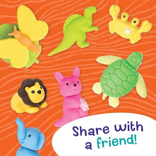 Peaceable Kingdom 60 Animal Erasers for Kids Party Favor Pack | 60 ready-to-give favors for the whole class.