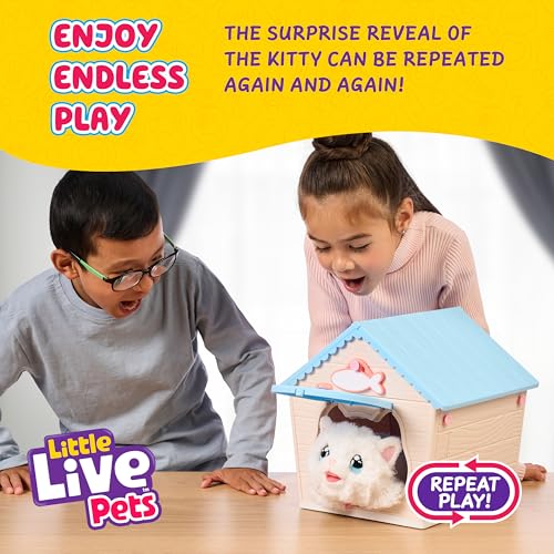 Little Live Pets Cat Figurines for Kids, Interactive Hutch Animal Playset with 25+ Sounds, Outdoor Toys for 5+ Year Old Girls | Nurture play, deluxe hutch reveals surprise, 20+ accessories; interactive pet toy for girls ages 5+ - style: Kitty