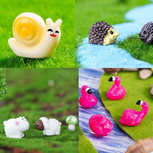 45pcs Mini Resin Animal Styles Tiny Resin Animals Décor | Mini Resin Tiny Animal for Micro Favors Garden Landscape Accessories Crafts Decor