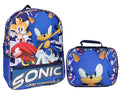 AI ACCESSORY INNOVATIONS Sonic The Hedgehog Tails And Knuckles Kids School Travel Backpack 2 Piece Set With Detachable Lunch Box