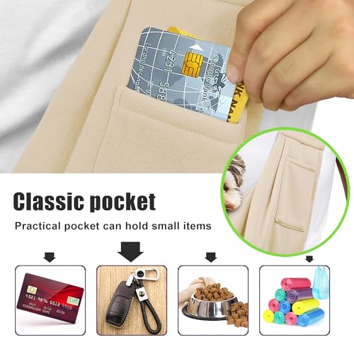 Tomkas Small Dog Cat Sling Carrier Puppy Purse Travel Wrap Soft Crossbody Pet Bag (Cream, M - Classic Pocket & Classic Strap) - color: Cream