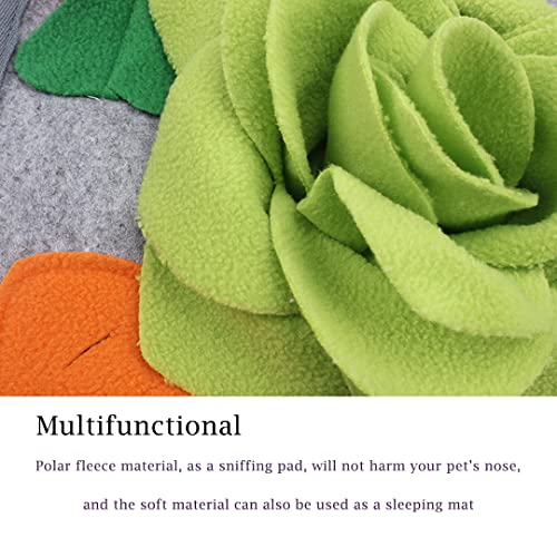 Abizoo Rabbit Snuffle Mat, 11.8" Washable Foraging Toy for Guinea Pig | Interactive Foraging Mat That Hides Treats in Soft Fleece Folds to Trigger Natural Sniffing and Digging Instincts
