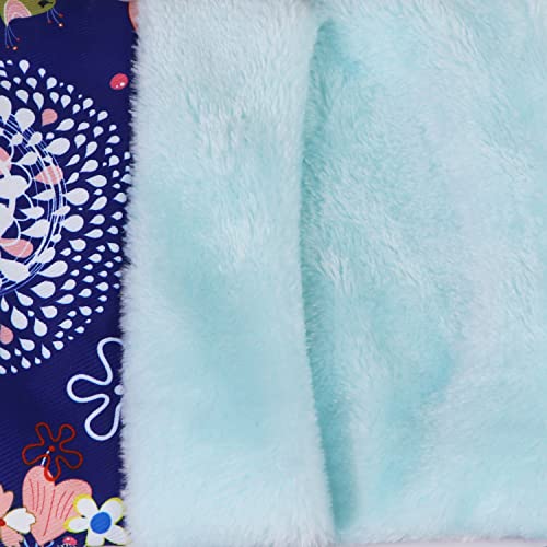 Wontee Small Pet Sleeping Pouch Sleep Bag Warm Bed Hideout for Hamsters Hedgehogs Sugar Gliders Squirrels (M, Blue Elk) - size: M