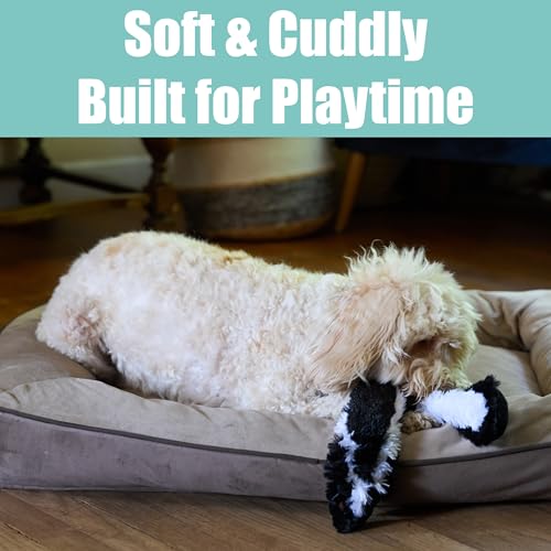 SPOT Skinneeez Skunk 23-Inch Stuffing-Free Plush Dog Toy – Realistic Design with 2 Squeakers – Durable, Soft Polyester for Medium & Large Dogs – Tug, Fetch & Shake Play – for Moderate Chewers - style: Skunk