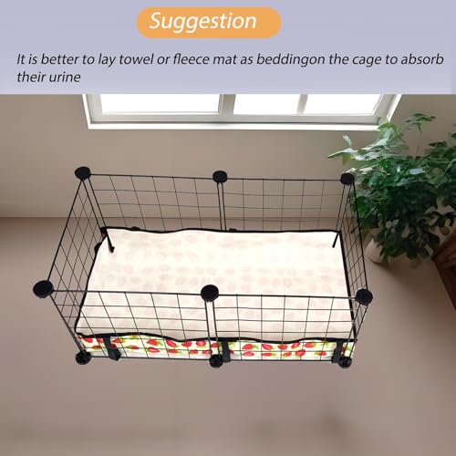 Guinea Pig Cage Liner，Washable Waterproof Oxford Cloth Cage Liners for Small Animals,Hamster Chinchilla Hedgehog Rabbit and Other Small Animals Not Include Cage(12x24 inches) - size: C&C 1x2(12x24 inches)