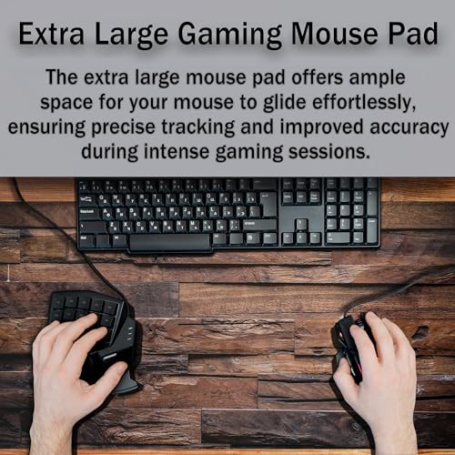 Gaming Mousepad Computer Desk Pad, Computer Desk Mats XXL Mouse Pad, Pc Gaming Mat Waterproof Non-Slip Rubber Base, 35.4" X 15.7" for Work/Game/Office, Pink and blue Board - color: Pink,blue