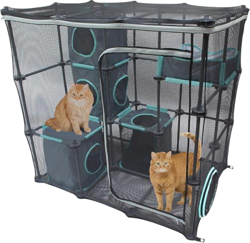 Kitty City Outdoor Catio Furniture and Play Kits for Cats, Outdoor Mega Kit - color: OUTDOOR MEGA KIT